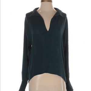 Aritzia Babaton 100% Silk Long Sleeve Blouse